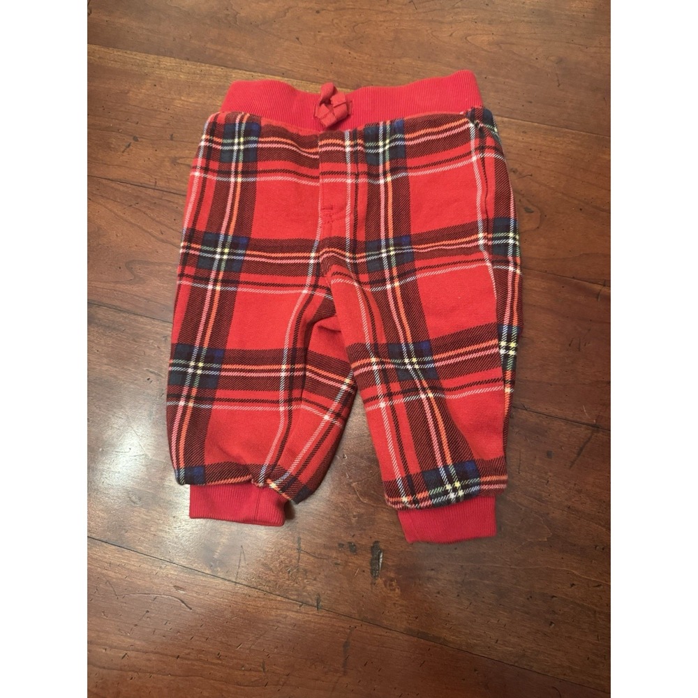 Ralph Lauren 6M Red Plaid Holiday Christmas Sweat Pants
